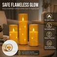thumbnail image 7 of AEL 5-Pack Gold Flameless LED Pillar Candles with Remote Timer and Embedded Fairy Lights, 7 of 7