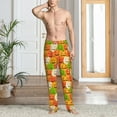 thumbnail image 5 of Uemuo Cartoon Pumpkins Pattern Men's Wide Leg Palazzo Lounge Pants with Pockets Light Weight Loose Comfy Casual Pajama Pants-XX-Large, 5 of 9