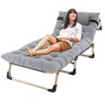 thumbnail image 2 of FICISOG Outdoor Folding Bed for Adults,Blue Base Color Trifold Bed Includes Mattress,Suitable for gap storage,Versatile Gray,75.2x26.8x11Inch(Pack of 1), 2 of 6