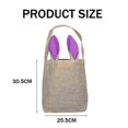thumbnail image 2 of Bolsa para cesta de Pascua - Diseño de orejas de conejo - Bolsas de regalo para fiestas infantiles, cestas de la compra, color marrón, 2 of 5