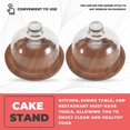 thumbnail image 4 of Multifunctional Mini Dessert Serving Stand Acacia Cake Dish with Dome Lid Platter Cake Plate for Hom, 4 of 5