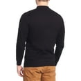 thumbnail image 2 of Arthur Black Men's Solid Black Pullover Cotton Blend Mock Neck Sweater Shirt, 2 of 2