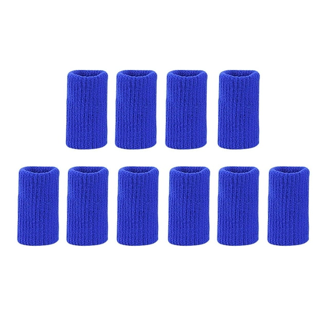 10 Pcs Protège-Doigts Élastiques Confortables pour Baseball Badminton Cyclisme Bleu