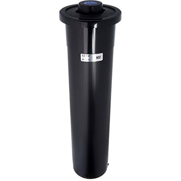 San Jamar Distributeur de Tasses en Comptoir One-Size-Fits-All, Convient aux Tasses de 8-46 Oz avec Joints Interchangeables pour Restaurants, Salles à Manger et Fast-Food, Plastique, 23.25 Pouces, Noir