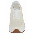 thumbnail image 4 of TOP MODA Women Chunky Fashion Sneakers Casual Lace-Up Walking Shoes Comfort Trainers Platform Thick Sole INU-1 Ivory Beige Denim 8, 4 of 6