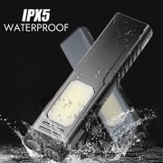 LITOM Rechargeable EDC Flashlight with Buzzer, Portable Flat Pocket Flashlight, Small Magnetic Flashlight, 7-Mode Side-Light Clip-on Handheld Flashlight, Suitable for Outdoors, Home, and Work