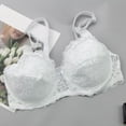 thumbnail image 2 of MVRLSH Everyday Bras Women's Casual Fashion Large Size Bra Thin Sponge Underwear Sexy Lace Bra 3PC Bralettes, 2 of 4