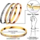thumbnail image 4 of Pulsera clásica de acero inoxidable, anillo de circón cúbico de lujo, joyería de boda, brazalete para hombres y mujeres, 4 of 5