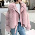 thumbnail image 4 of Women Autumn Winter Solid Composite Zipper Long Sleeve Jacket Pocket Outerwear Coat, 4 of 4