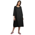 thumbnail image 1 of Moomaya Chemise de Nuit Unie pour Femmes Longueur Genou en Coton, 1 of 6