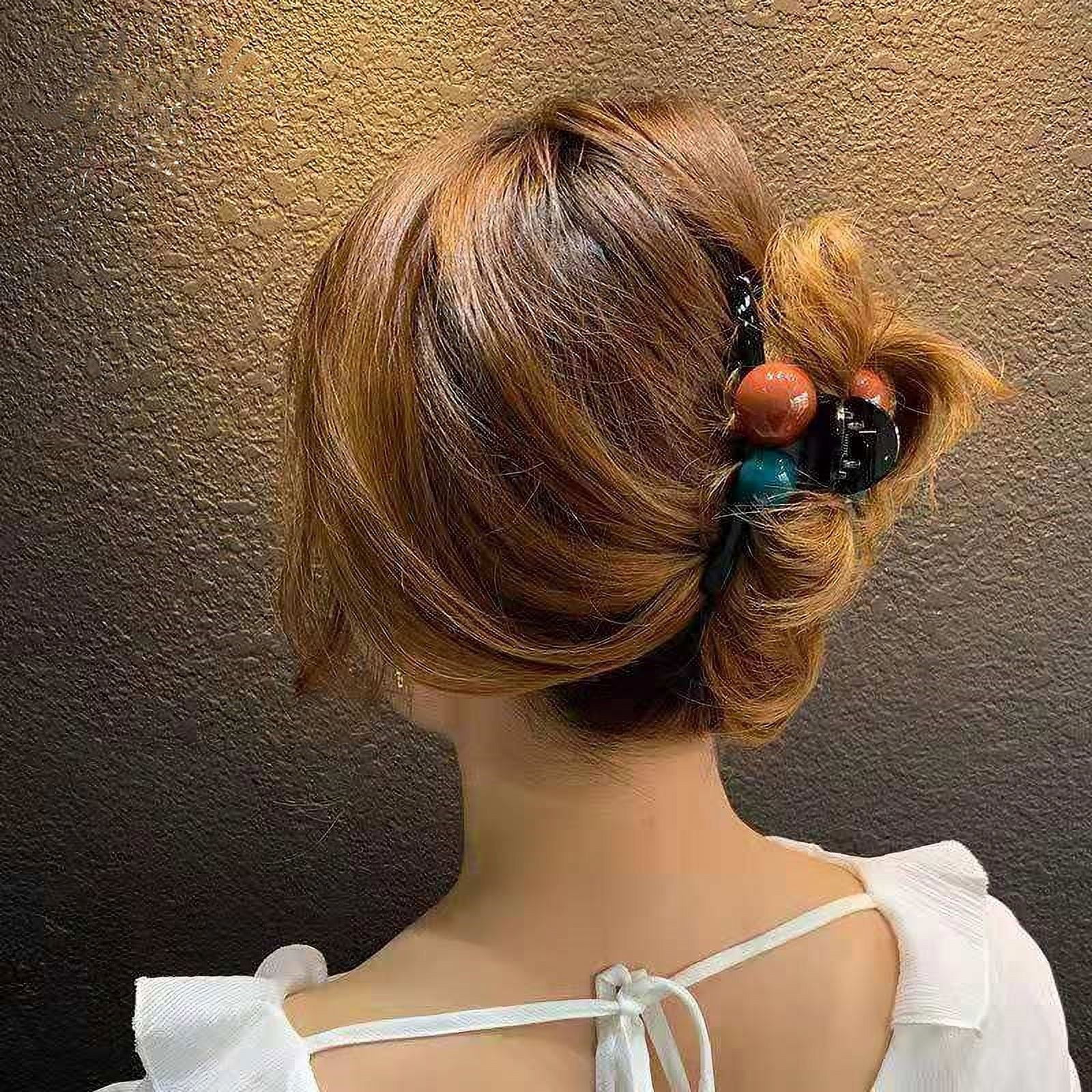 KIKI HOME 3-Piece Morandi Color Bean Hair Clip Set - Popular, Personality, and Functional