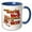 Blue/White, variant on 3drose, Funny Early Bird Catches the Bacon, 15oz Mug