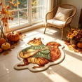 thumbnail image 2 of Fall Area Rug, 20x24'' Orange Pumpkin Floor Carpets Washable Indoor Floor Area Mat Stain-Proof Mat Non-Skid Rugs for Living Room Dining Kitchen Bedroom, Autumn Maple Leaf Thanksgiving Decor, 2 of 6