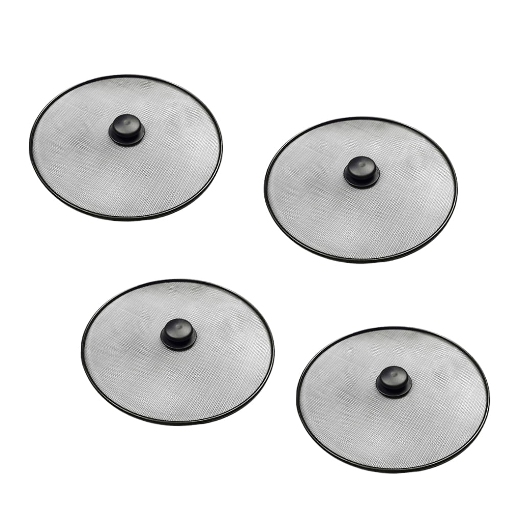 OUNONA Black Stainless Steel Stove Grease Shield - Kitchen Splash Guard for Stove Top, Easy to Clean and Protects Cooking Area