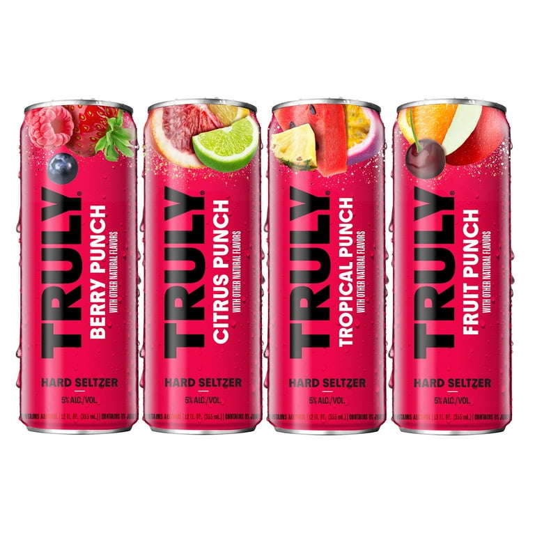 TRULY ハードセルツァー アルコール8% 12缶入り Truly Hard Seltzer Punch Variety pack, 12 pack, 12 fl oz Aluminum