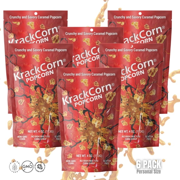 KrackCorn® Popcorn Original Caramel 4oz Personal Size - 6 pack