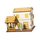 thumbnail image 5 of Casa en miniatura iluminada, artesanía de madera, decoración de escritorio, modelo de cabaña navideña, maqueta de casa pequeña para festival en 105 cm x 83 cm x 83 cm, 5 of 8