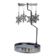 thumbnail image 5 of Portavelas giratorio,Portavelas giratorio con centro de mesa con bandeja,Portavelas giratorio de metal para velas románticas,Portavelas giratorio para decoración de Copo de nieve plateado, 5 of 9