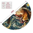 thumbnail image 3 of Lsque Starry Night Guitar Dog Print Christmas Tree Skirt, Tree Skirt with Ties or Velcro, Perfect for Holiday Decorations, Halloween, and New Year-36", 3 of 7