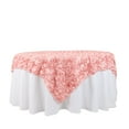 thumbnail image 6 of Efavormart 3D Rosette Square Tablecloth Overlay 72"x72"-Dusty Rose Square Tablecloth Cover For Wedding Party Event Banquet, 6 of 11