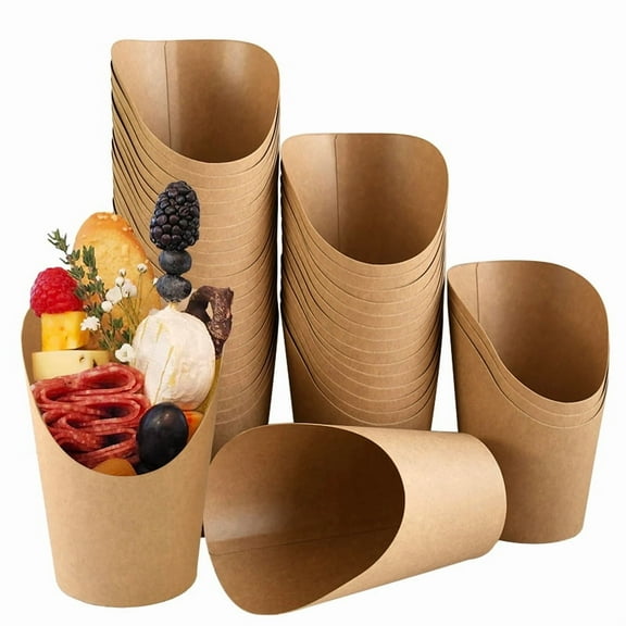 10/20 Paper French Fries Cups - One-time Use Candy Snack Dessert Storage Box - Wedding, Birthday Party Decoration Item