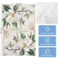 thumbnail image 5 of Flowers Leaves Kitchen Towels Set of 2, Water Absorbent Dish Towel, Farmhouse White Botanical Magnolia Retro Decorative Hand Towels - Quick Drying Cloth for Cooking Baking, 18x28 Inch, 5 of 8