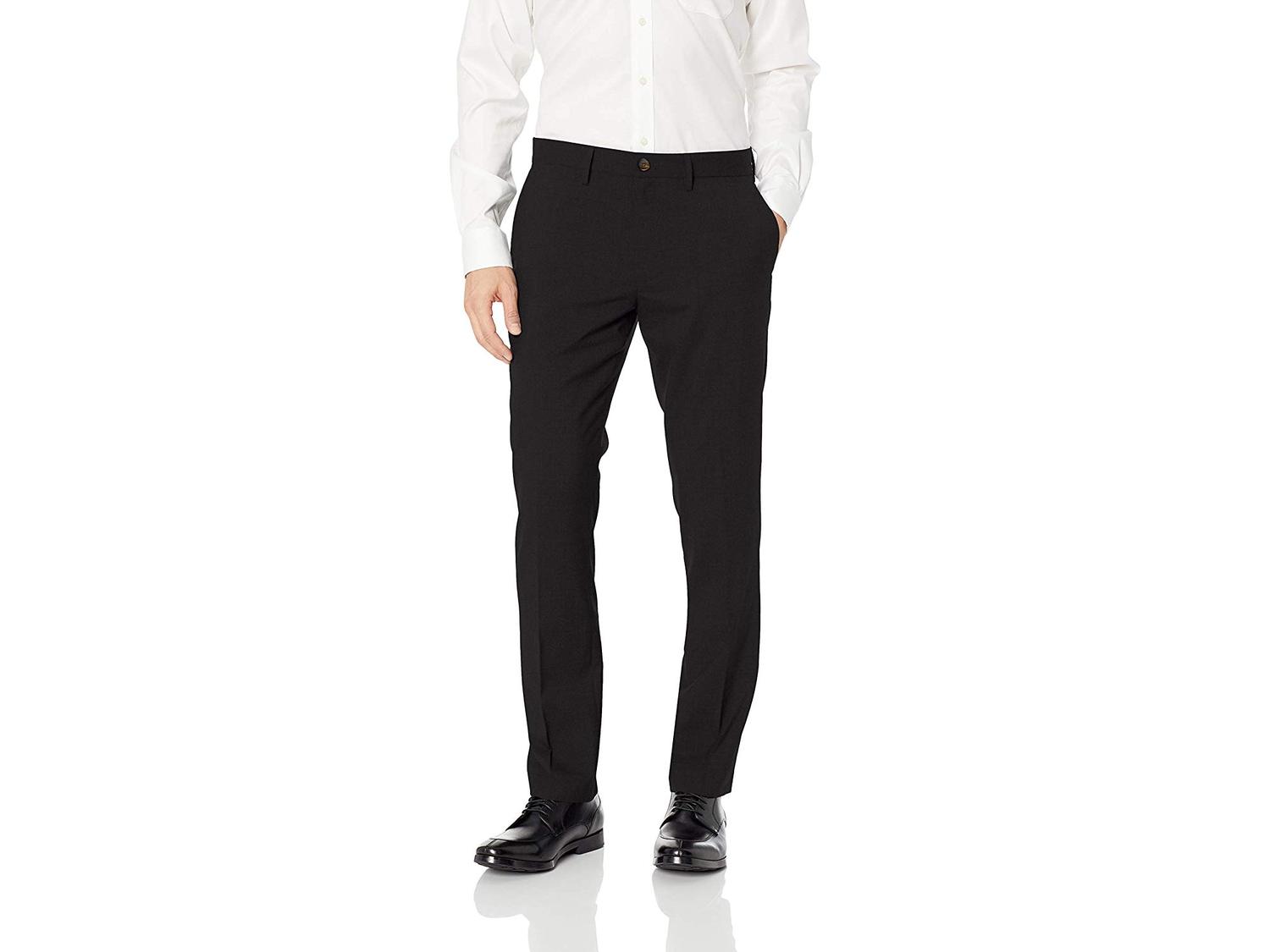 mens slim fit wool dress pants