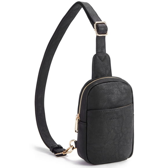 Bandolera Telena Small de piel para mujer, color negro