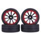 thumbnail image 1 of 4 Uds neumático de funcionamiento plano rueda de goma RC coche parte apto para 1/10 HSP HPI Redcat Tmvgtek juguetes de los niños, 1 of 6
