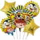 thumbnail image 1 of Decoración de fiesta con globos de dibujos animados: 5 globos de aluminio amarillos de anime, ideales para fiestas de cumpleaños, para niños y niñas, estilo 6, 1 of 5