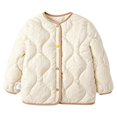thumbnail image 2 of EnJoCho Girls Oversized Quilted Puffer Coat, Soli𝖽 Color Button Down Lightweight Outerwear, Soft Warm Padded Jacket, Trendy Loose Fit Outerwear for Everyday Casual Autumn & Winter Wear, 2 of 4