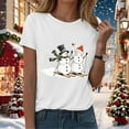 thumbnail image 6 of larppty Christmas Shirts for Women 2025 Family Snowmen Graphic T Shirts Short Sleeve Funny Xmas Holiday Print Tee Tops (White, 3XL), 6 of 8
