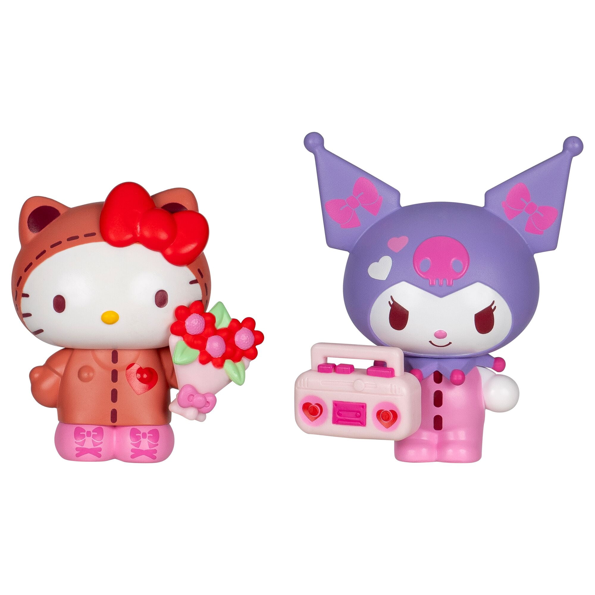 Hello Kitty 2-Figure Pack Valentine with Hello Kitty Bouquet, Kuromi Boombox
