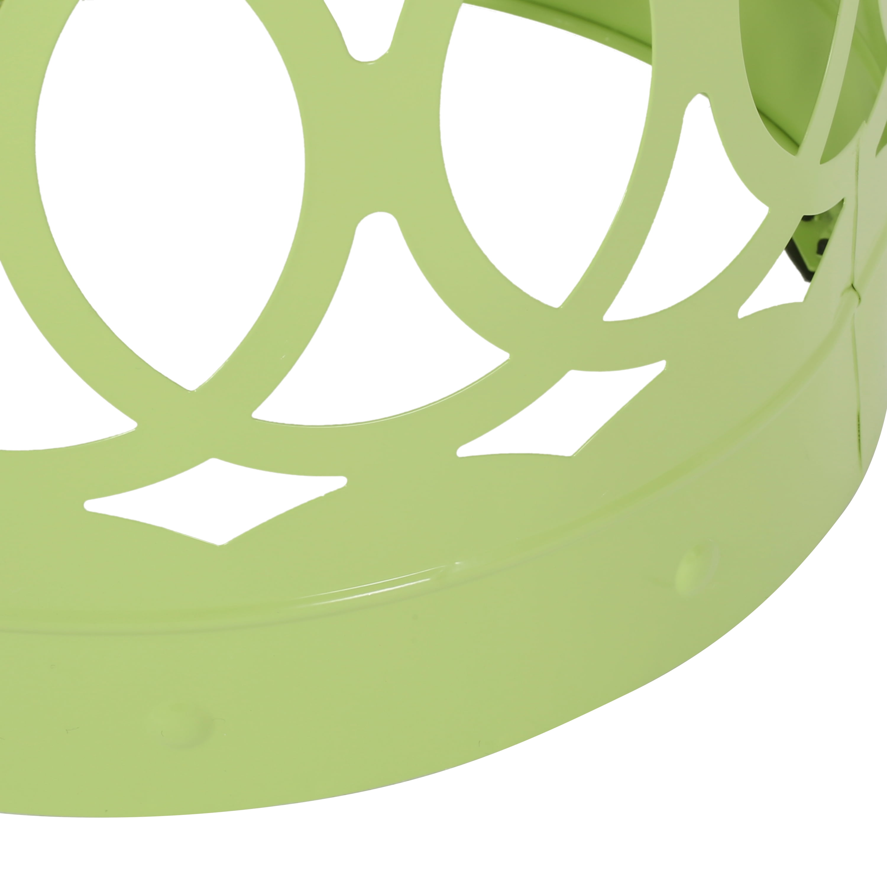 Leumius Outdoor Metal End Table All-Metal End Table Modern Accent Table for Patio/Outdoor,13.75" x 13.75" x 18",Green