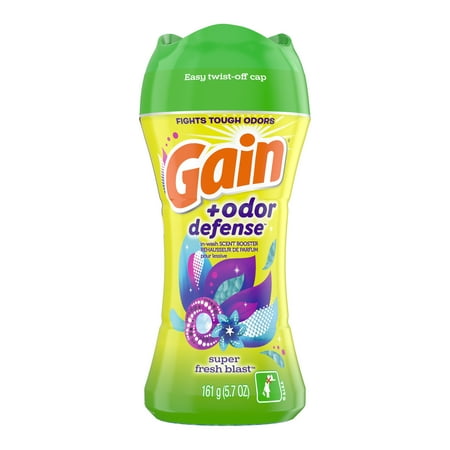 Gain + Odor Defense In-Wash Scent Booster, Super Fresh Blast Scent, 5.7 oz