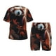 thumbnail image 1 of Fotbe Red Panda Autumn Branches Pijama Estampada de 2 Piezas para Niños – Ropa de Dormir de Manga Corta Cómoda para Niños y Niñas, Camiseta y Shorts de Algodón-Medium, 1 of 6
