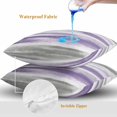 thumbnail image 4 of Purple Grey Ombre Throw Pillow Covers 18x18 Inch Set of 2, Abstract Art Oil Painting Modern Waterproof Outdoor Pillow Covers, Decorative Cushion Pillowcases for Couch, Sofa, Bed, Garden, Patio, 4 of 9