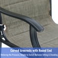 thumbnail image 2 of SUMMIT LIVING 2-Piece High-Back Outdoor Patio Dining Chairs with Quick-Dry Padded Textilene, Black & Gray-brown, 2 of 8
