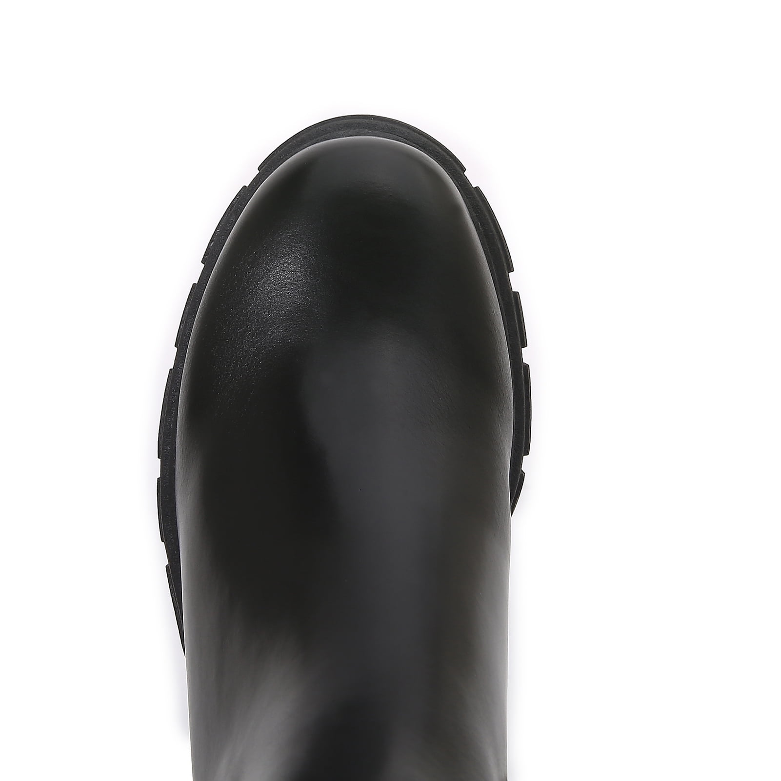 PU Leather Chunky Platform Chelsea Boots - women's Ankle