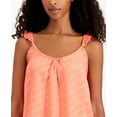 thumbnail image 3 of JENNI INTIMATES Sets Orange Printed Sleeveless Scoop Neck Tank Lounge Shorts Sleepwear  Size M, 3 of 3