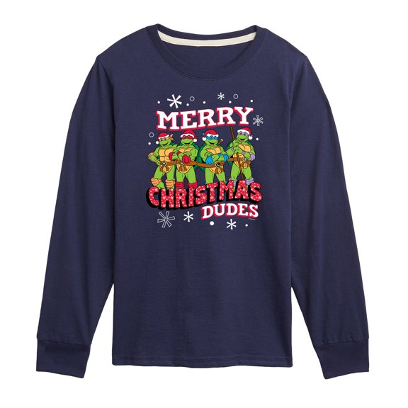 Teenage Mutant Ninja Turtles - Merry Christmas Dude Long Sleeve Graphic T-Shirt