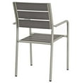 thumbnail image 4 of Pemberly Row  Patio Dining Arm Chair in Silver and Gray (Set of 2), 4 of 5