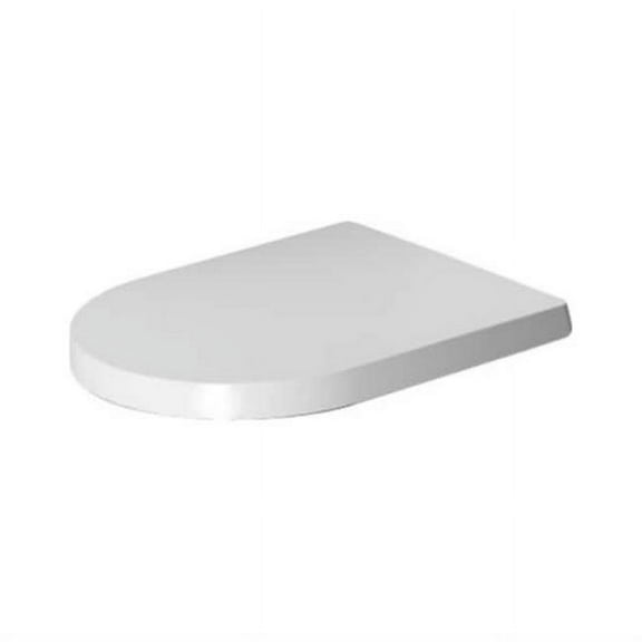 0020110000 Toilet Seat Compact Without ME by Starck Absenkautomat, Stainless Steel Hinges/White