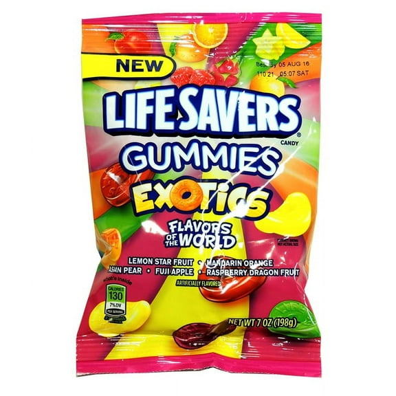 Lifesavers Gummi Peg Exotics 12/7 Oz - Pack Of 12