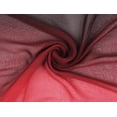thumbnail image 3 of Bufanda Color Degradado Largo Chiffon Ligero Para Mujeres Rojo / Negro 63"x19.6", 3 of 8