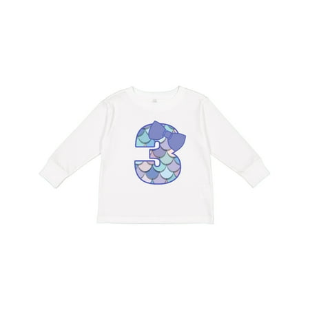 

Inktastic 3rd Birthday Mermaid 3 Year Old Girl Gift Toddler Toddler Girl Long Sleeve T-Shirt