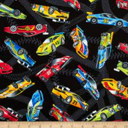 

Handmade Placemat or Table Runner Race Cars Tire Tracks