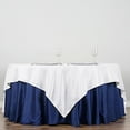 thumbnail image 2 of BalsaCircle 90" x 90" White Square Polyester Table Overlays Wedding Party Tablecloth, 2 of 4