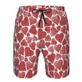 thumbnail image 4 of Kdxio Hearts Pattern Mens Casual Shorts - Drawstring Summer Beach Sports Shorts for Men, 4 of 9