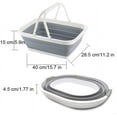 thumbnail image 5 of Collapsible Plastic Oval Laundry Basket, Oval Plastic Collapsible Laundry Basket, Oval Collapsible Laundry Basket, for Shopping Basket, Fruit Basket, Laundry Basket, 5 of 5